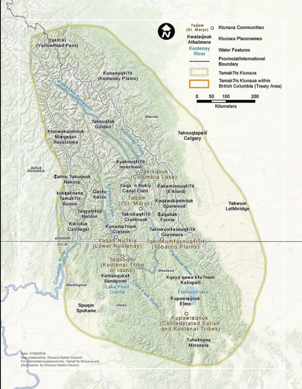 Map By the Ktunaxa Nation Council